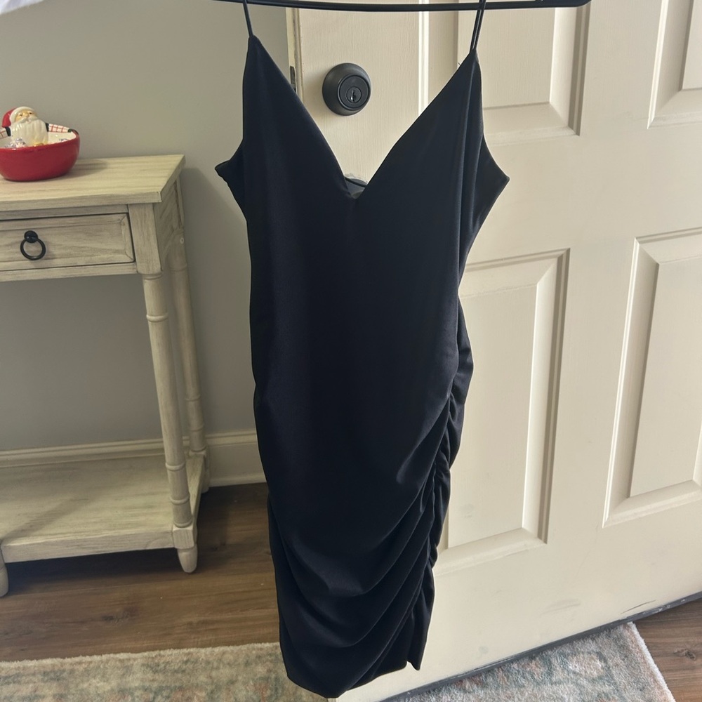 Tiger Mist black lace up dress - XS